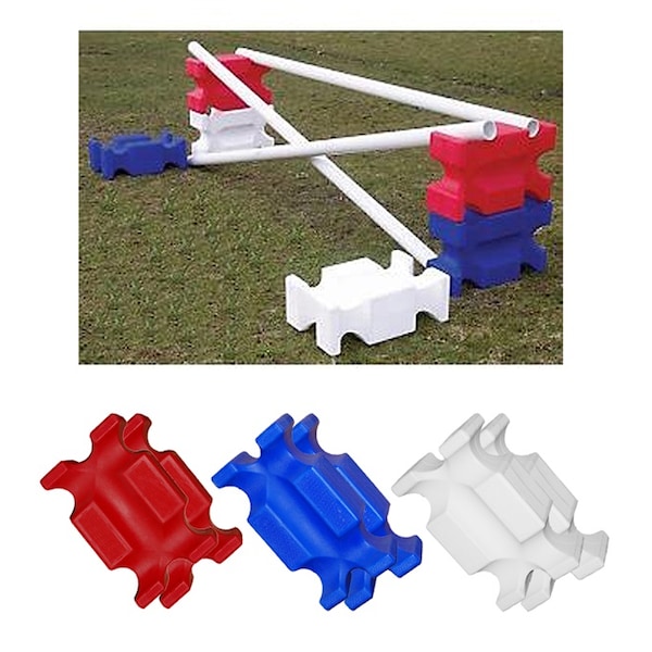 Horsemens Pride Jump Blocks (2 per package) WHITE - 3111-WH