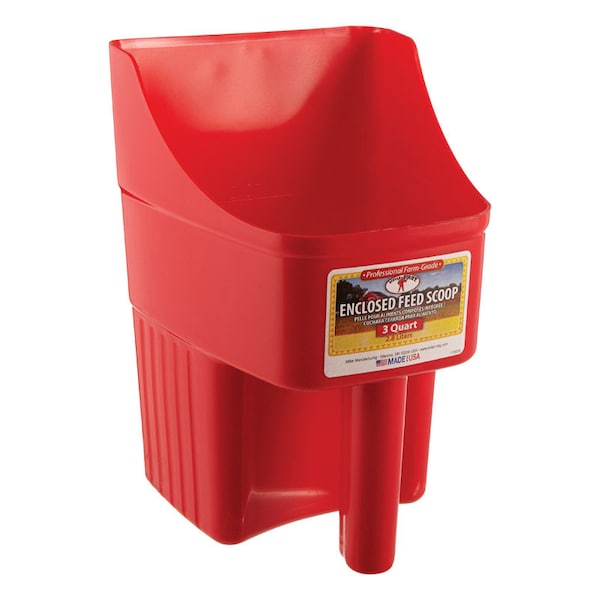 Little Giant Little Giant Plastic Red 3 qt Feed Scoop - 150408