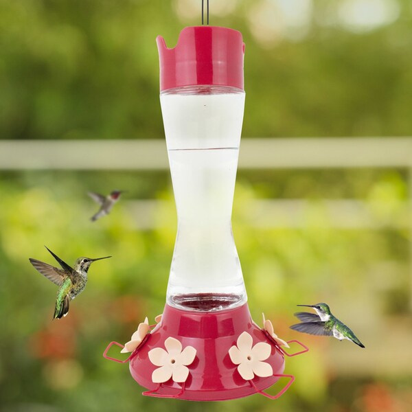 Perky-Pet Perky-Pet Hummingbird 20 oz Glass/Plastic Pinch-Waist Nectar Feeder 6 ports - 9202-2