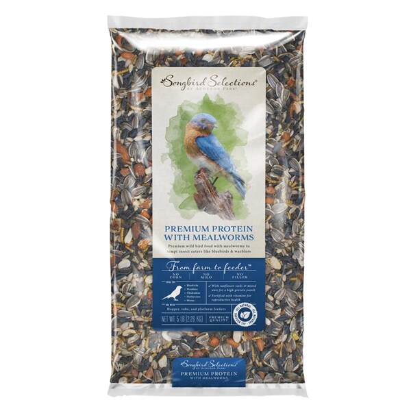 Global Harvest Foods 5 lbs Songbird Selections Wild Bird & Poultry Bird Seed Mealworm - GL8067