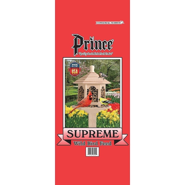 Prince Wild Bird Seed 40 lbs Supreme Wild Bird Feed Red Bag, Red - PR395922