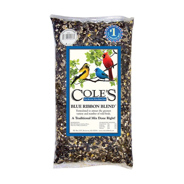 Coles Cole's Blue Ribbon Blend Assorted Species Black Oil Sunflower Wild Bird Food 10 lb - BR10