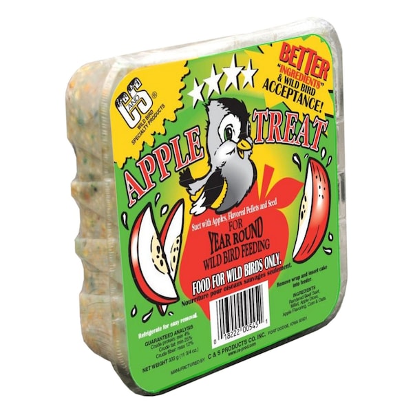 C&S Products C&S Products Apple Treat Assorted Species Beef Suet Wild Bird Food 11.75 oz - 12545