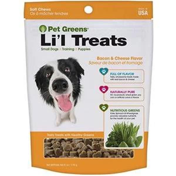Bell Rock Growers 6 oz Pet Greens Lil Bacon  Cheese Flavor Dog Treats - 669828430019