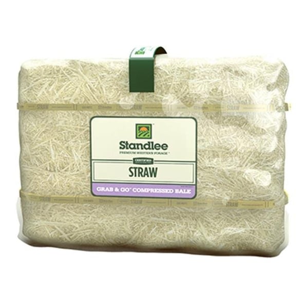 Standlee Hay Standlee Hay 1600-20121-0-0 50 lbs. Straw Grab N Go Compressed Bale - 192943