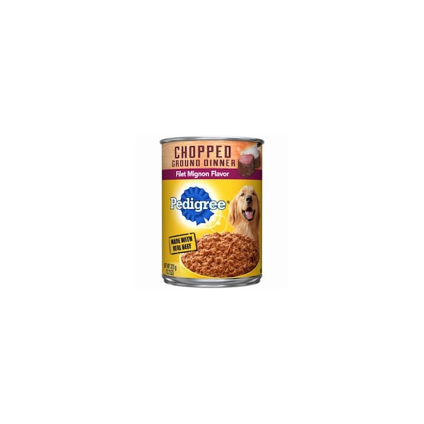 Pedigree Traditional Chopped Ground Dinner Filet Mignon Flavor Adult Wet Dog Food, 13.2 Oz. - 11116