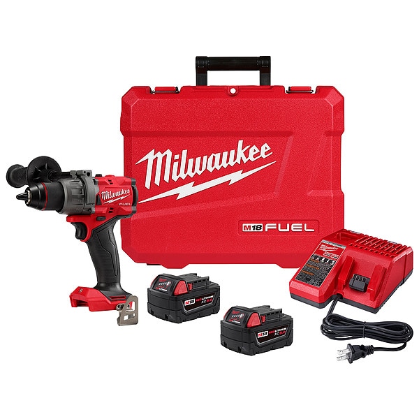 Milwaukee Tool Hammer Drill/Driver Kit, 1/2 in - 2904-22, 48-89-4631