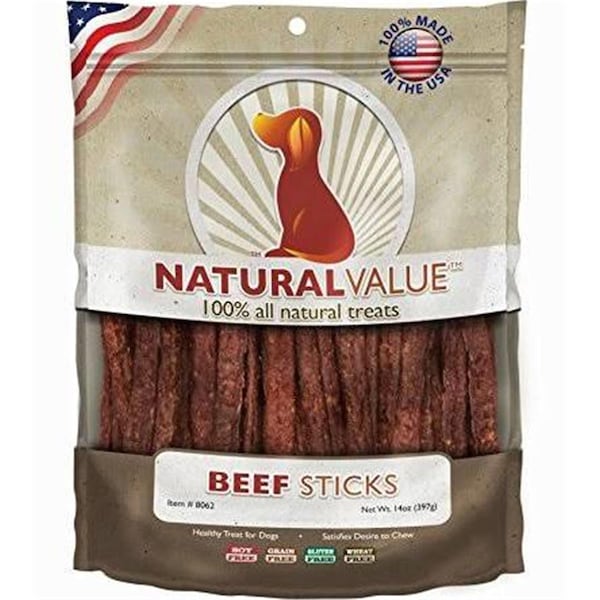 Pamperedpets 16 oz Natural Value Treats Beef Sticks - PA15316