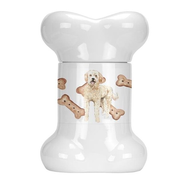 Carolines Treasures Carolines Treasures CK2315BSTJ Goldendoodle Bone Shaped Treat Jar - CK2315BSTJ