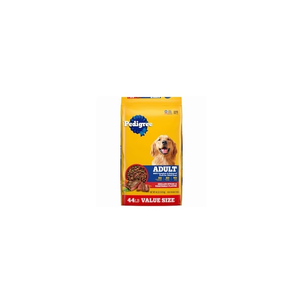 Pedigree Dry Dog Food, Adult Complete Nutrition Grilled Steak & Vegetable, 44-Lbs. - 14342