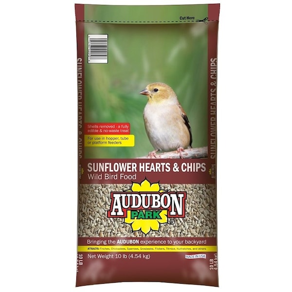 Audubon Park Wild Bird Food, Sunflower Hearts and Chips, 10 lb - 12519