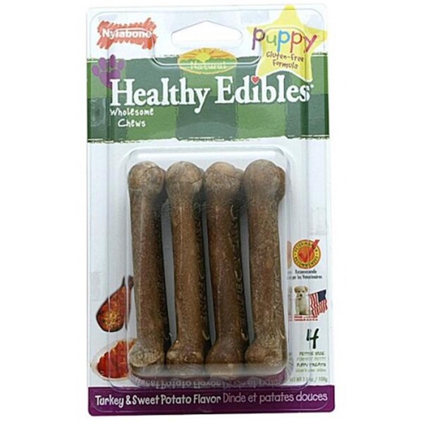 Nylabone Pup Edibles Swpot-Turkey Pet 4Pk - 181402