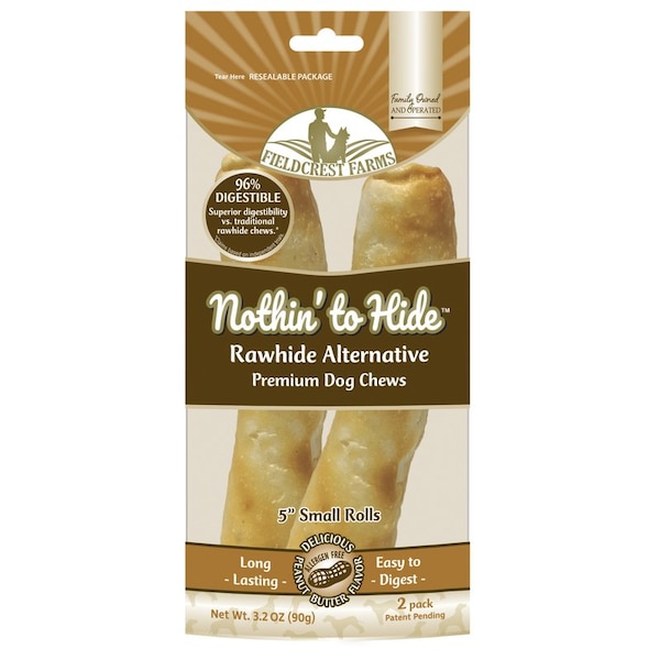 Nothin To Hide Fieldcrest Farms Nothin' to Hide Peanut Butter Grain Free Chews For Dogs 5 in. 2 pk - 167