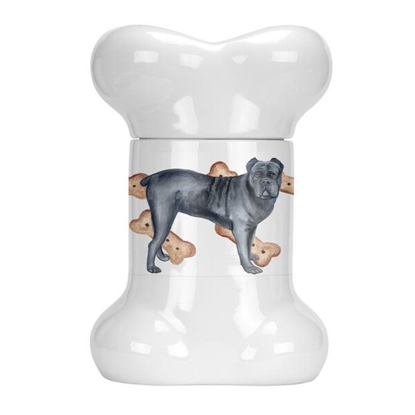 Carolines Treasures Carolines Treasures CK2274BSTJ Cane Corso Bone Shaped Treat Jar - CK2274BSTJ
