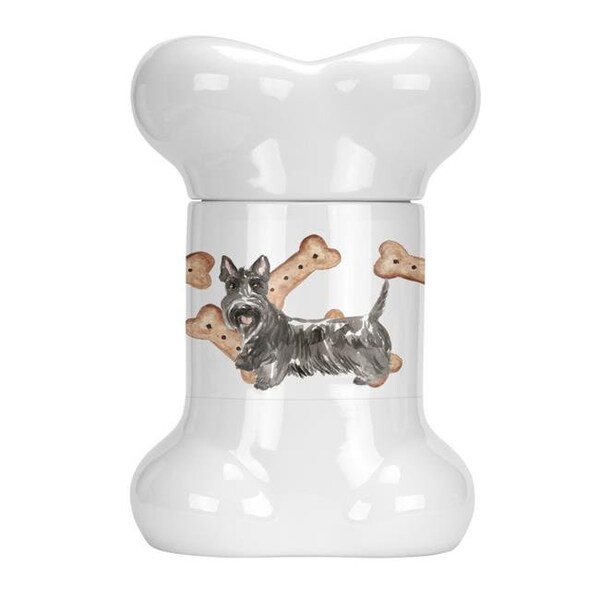 Carolines Treasures Carolines Treasures CK2329BSTJ Scottish Terrier Bone Shaped Treat Jar - CK2329BSTJ