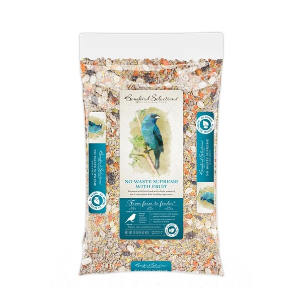 Global Harvest Foods 10 lbs Songbird Selections Chickadee & Nuthatch Bird Seed, Sunflower Hearts - GL8076