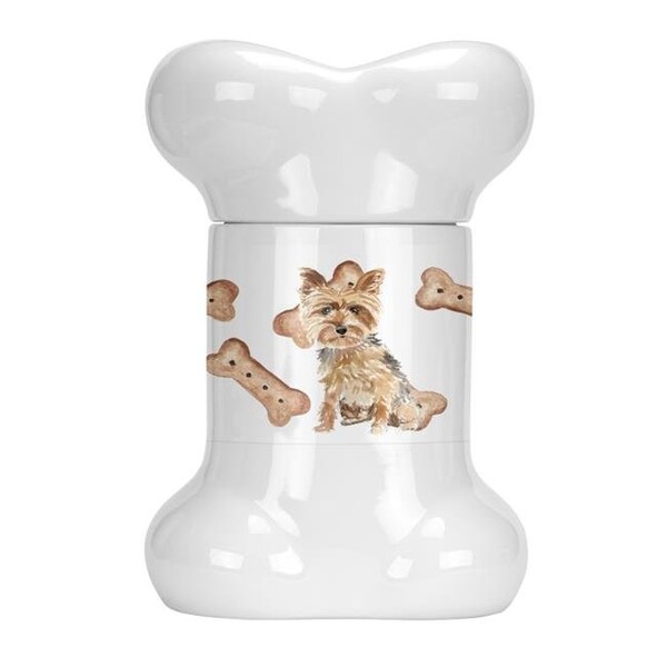 Carolines Treasures Carolines Treasures CK2340BSTJ Yorkie or Yorkshire Terrier Bone Shaped Treat Jar - CK2340BSTJ