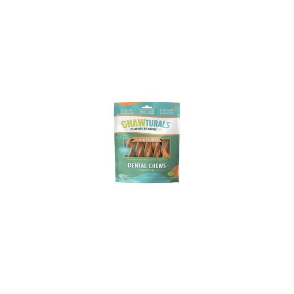 American Distribution & Mfg Co Dental Chews Dog Treat, Pumpkin Flavor, 5.5 In. Stick - 41202