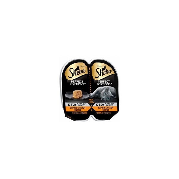 American Distribution & Mfg Co Perfect Portions Premium Pate Wet Cat Food, Chicken Entree, 1.3 oz. Each, 2-Pk. - 10184482