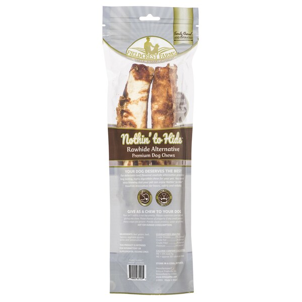 Nothin To Hide Fieldcrest Farms Nothin' to Hide Beef Grain Free Chews For Dogs 10 in. 2 pk - 153
