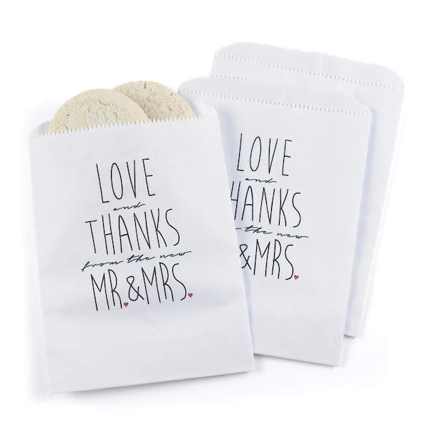 Hortense Hewitt Newlywed Treat Bags, White - Blank - 42257