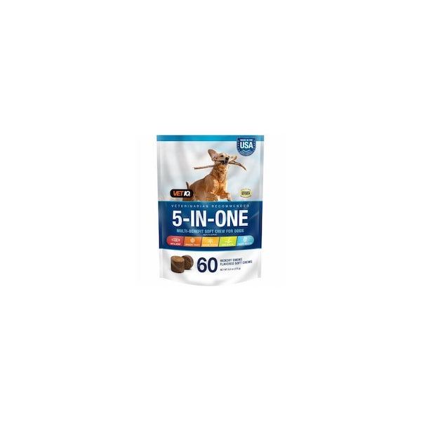 Sergeants Pet 5-In-One Multi-Benefit Dog Soft Chew Treats, 60 Count, 9.5-oz. - 145