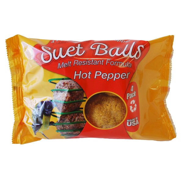 Charmingencantador 16 oz Sciences 439 Suet Balls Birds Food - Hot Pepper Blend MP6, 4PK - CH3688016