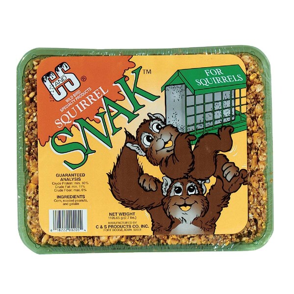 C&S Products Squirrel Snak Bird Food Cake, 2.7-Lbs. - 100214205