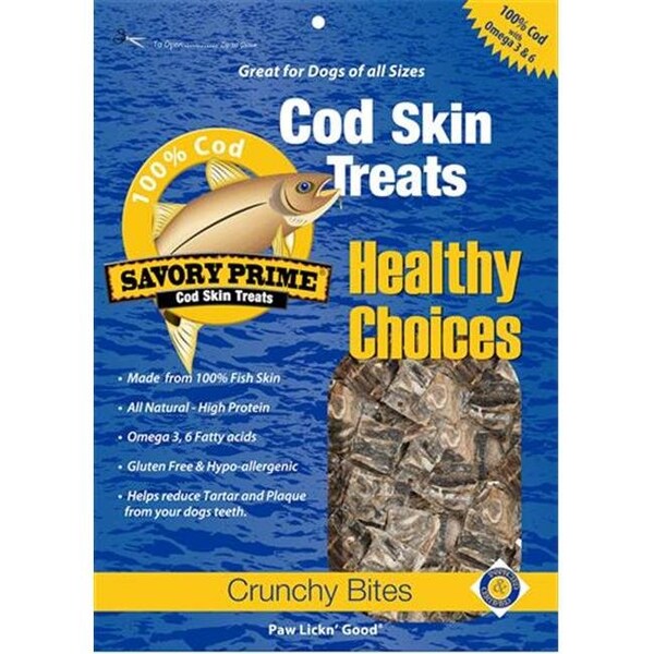 Savory Prime Savory Prime 61004 4 Oz Cod Skin Fish Bites Dog Treats - 61004
