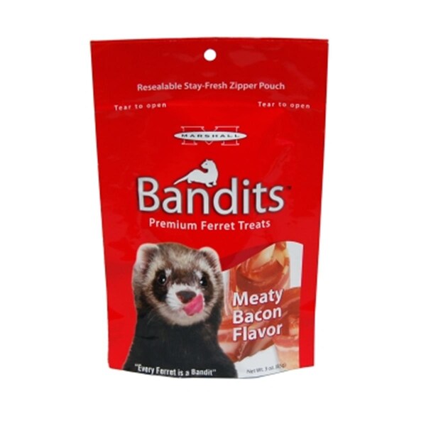 Marshall Pet Products Bandit Ferret Treats Meaty Bacon - 3 Oz. - MR00382
