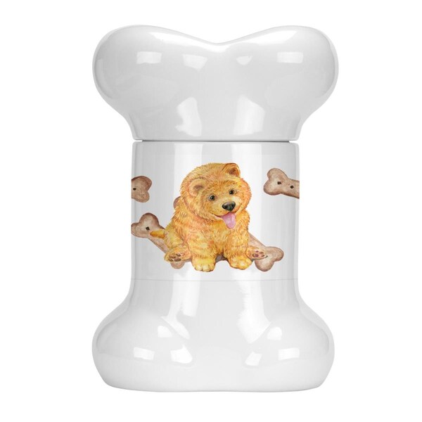 Beaugalan Chow Chow Puppy Bone Shaped Treat Jar - BE2889875