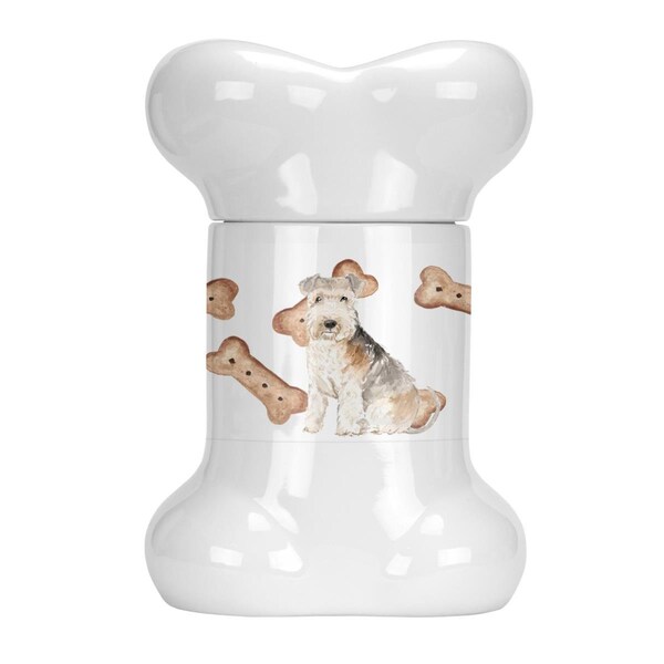 Beaugalan Lakeland Terrier Bone Shaped Treat Jar - BE2894622