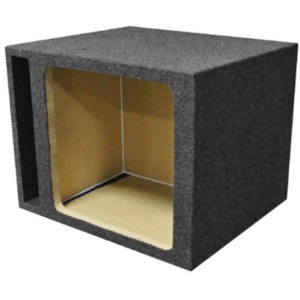 Hi-Tec 15 in. Single Square Vented Subwoofer Enclosure Box, Charcoal - HI287753