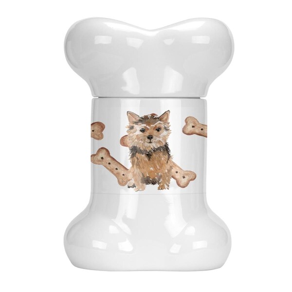 Beaugalan Norfolk Terrier Bone Shaped Treat Jar - BE2898668