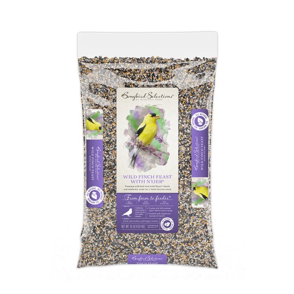 Global Harvest Foods Songbird Selections Wild Finch Feast with Nyjer Wild Bird Seed Wild Bird Food 10 lb - 13634