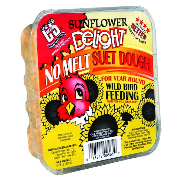 C&S Products C&S Products Sunflower Delight Assorted Species Beef Suet Wild Bird Food 11.75 oz - 12565