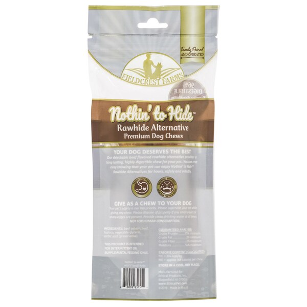 Nothin To Hide Fieldcrest Farms Nothin' to Hide Beef Grain Free Chews For Dogs 5 in. 2 pk - 151