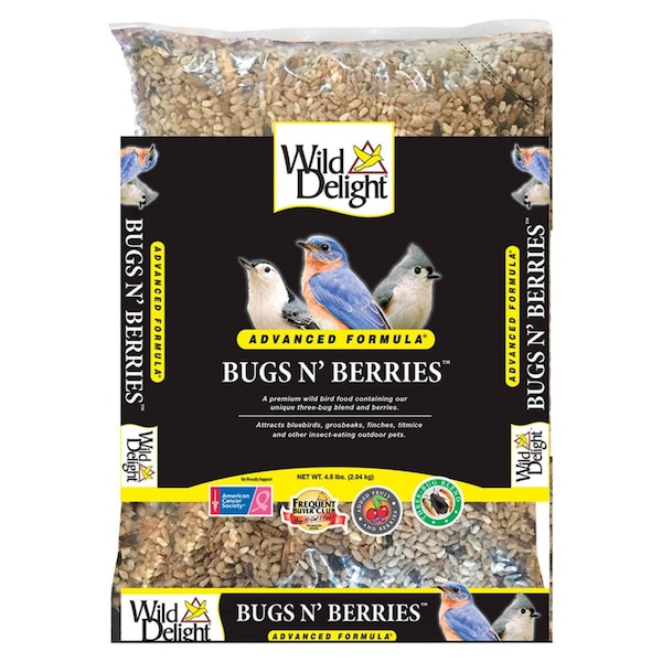 Wild Delight Bugs N Berries Assorted Species Wild Bird Food Safflower Seeds, 4.5 lbs - WI5829