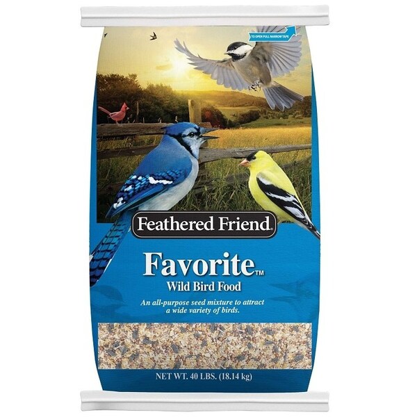 Feathered Friend Favorite Series Wild Bird Food, AllPurpose, 40 lb Bag - 14158