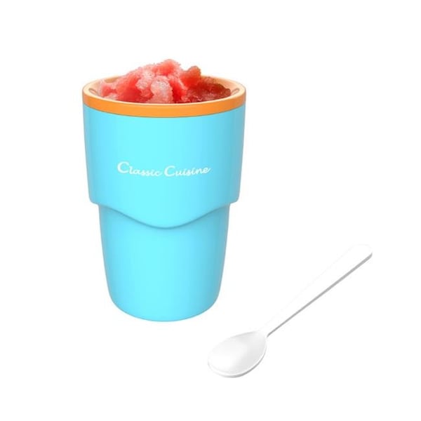 Classic Cuisine Classic Cuisine 82-KIT1076 Slushy Maker-Single Serving Frozen Treat Cup for Easy to Make Homemade Slushes - Blue - 82-KIT1076