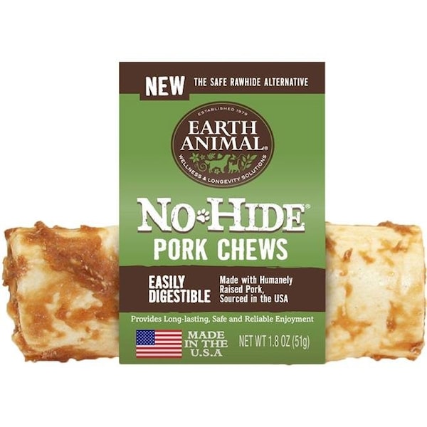 Earth Animal Earth Animal 853965006620 4 in. Earth Animal No Hide Pork Chews Dog Treats Counter Refill - 24 Count - 853965006620