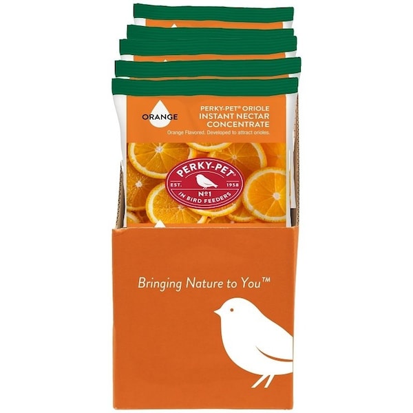 Perky-Pet 293SF Instant Nectar, Concentrated, Powder, Natural Orange Flavor, 8 oz Bag - 293SF/293