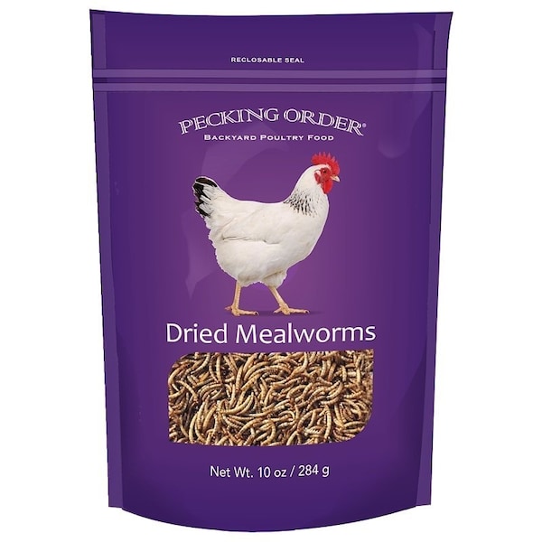 Pecking Order 00 Chicken Mealworm Treat, 10 oz Bag - 9330