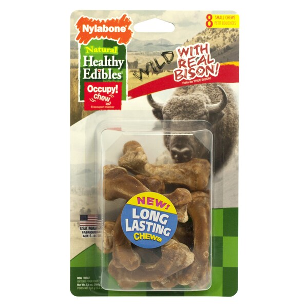 Nylabone Healthy Edibles Wild Chew Treats Bison S - NEB201VP8P