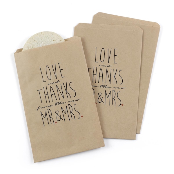 Hortense Hewitt Newlywed Treat Bags, Kraft - Blank - 42262