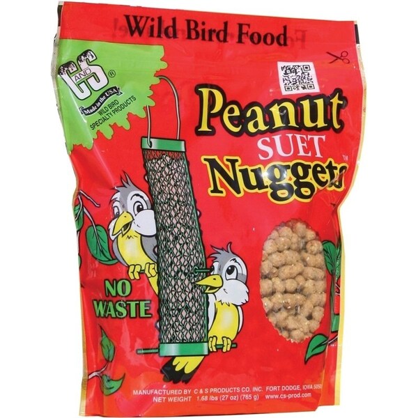 C&S Products Nuggets Bird Food, HighEnergy, Peanut Flavor, 27 oz Bag - CS06105