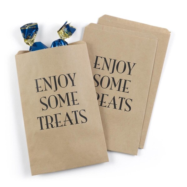 Hortense Hewitt Enjoy Some Treats Treat Bags, Kraft - Blank - 42256