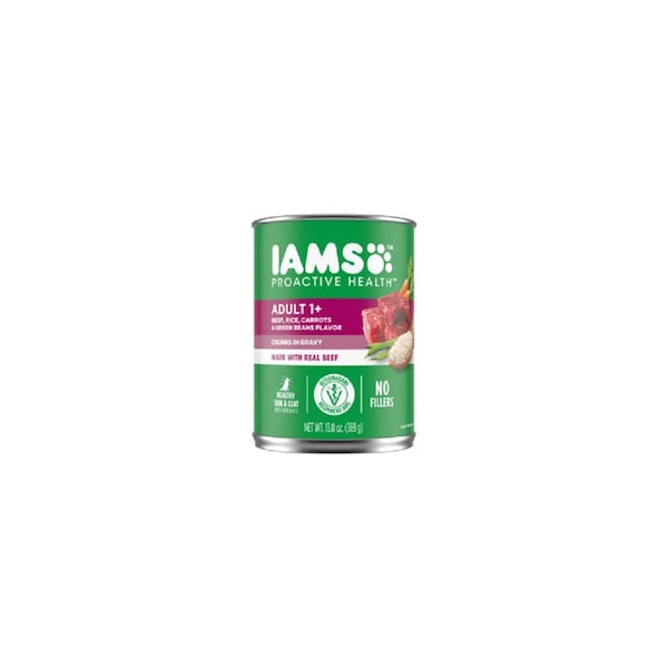 Iams Chunks Premium Dog Food, Tender Beef & Vegetables, 12.3-oz. Can - 2520