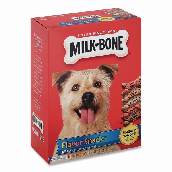 Milk-Bone Small Sized Dog Biscuits, Bacon; Beef; Chicken; Sausage; Turkey, 60 oz - SMU82239
