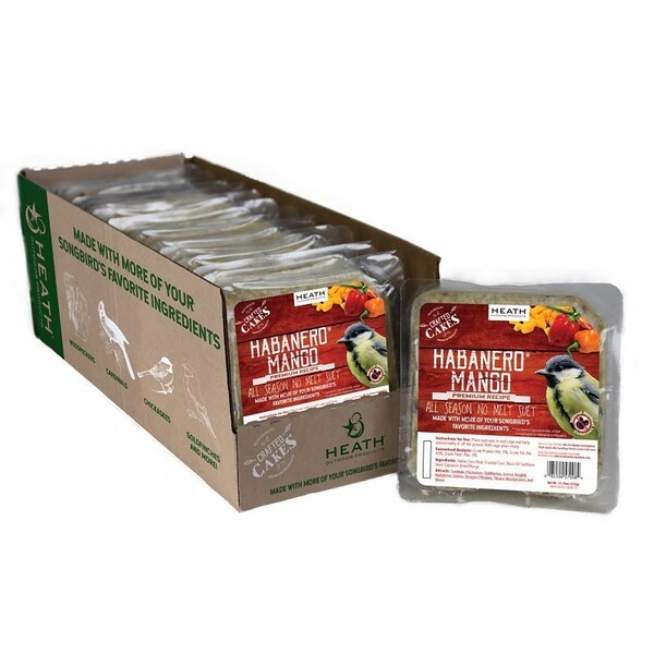 Heath Wild Bird Food, Suet Cake, Habanero Mango, 11.75 oz - DDC8-12